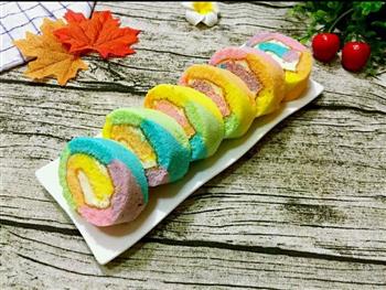 彩虹蛋糕卷的做法步骤24