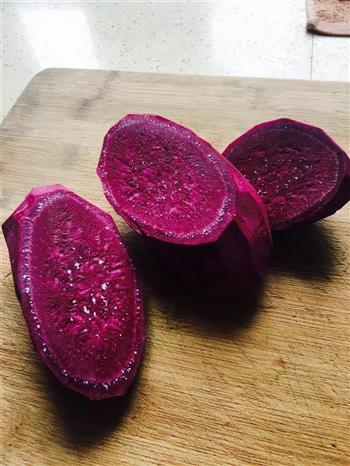 紫薯玫瑰营养馒头的做法图解2