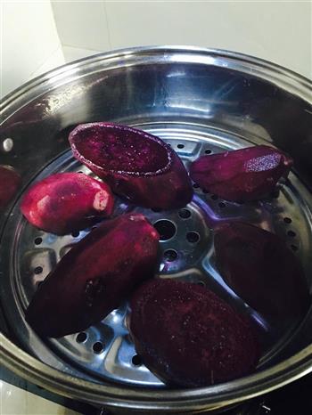 紫薯玫瑰营养馒头的做法图解3