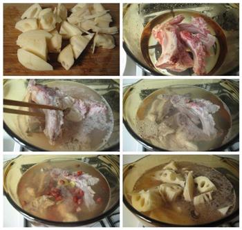 冬天必喝的女人汤-花生莲藕煲龙骨汤的做法图解2