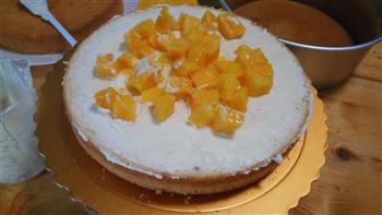 鲜芒果奶油生日蛋糕八寸的做法图解5