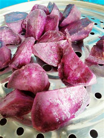 紫薯蔓越莓发糕的做法步骤1
