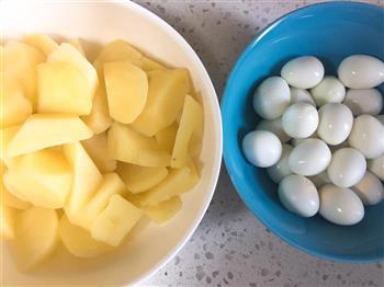 红烧排骨配土豆鹌鹑蛋的做法步骤6