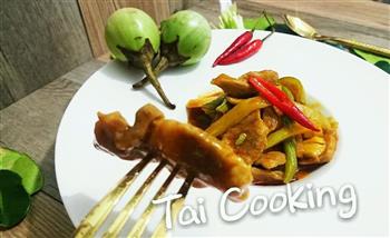 泰国丛林咖喱炒猪颈肉配时蔬的做法步骤19