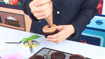 超级可爱的火鸡cupcake，巧克力纸杯蛋糕的做法图解14