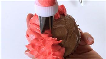 超级可爱的火鸡cupcake，巧克力纸杯蛋糕的做法步骤22
