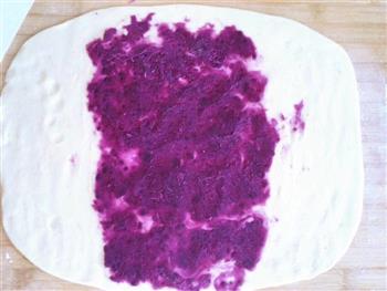 牛奶紫薯花卷 的做法图解8