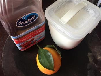 橙香莓汁思慕雪的做法步骤1