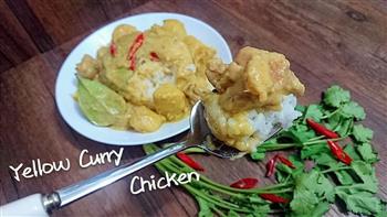 泰国菜-黄咖喱鸡腿饭的做法步骤26