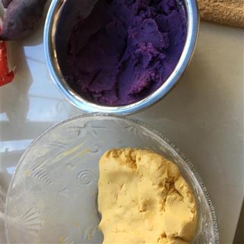 自制南瓜紫薯饼的做法图解4