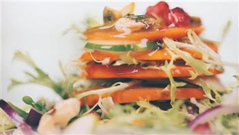 鲜柿时蔬果仁沙拉的做法步骤11