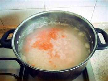菠菜胡萝卜鲜虾粥的做法步骤2