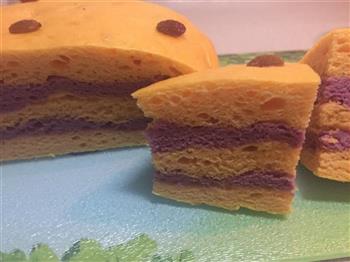 南瓜紫薯发糕的做法步骤7