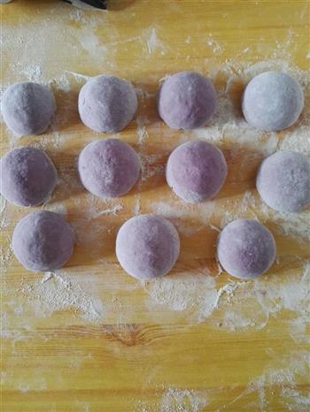 奶香紫薯豆沙包的做法图解7