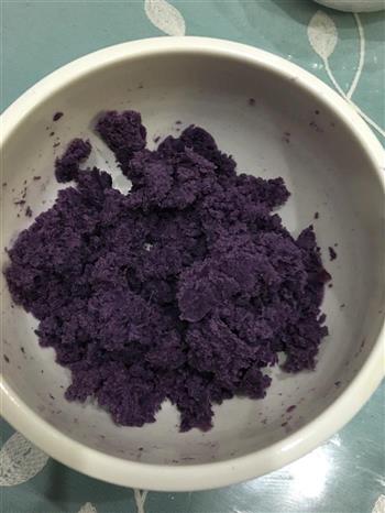 紫薯糯米饼的做法步骤2