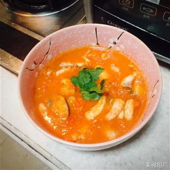 开胃又营养番茄鱼片汤的做法步骤7