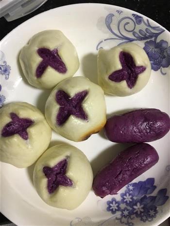 奶香紫薯馒头的做法图解7
