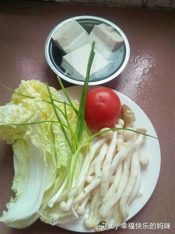 西红柿白菜豆腐汤的做法步骤1