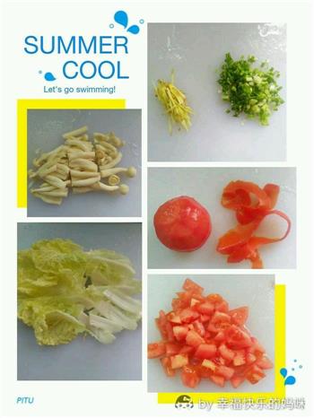 西红柿白菜豆腐汤的做法步骤2
