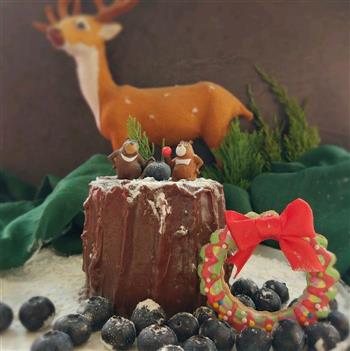 森林的熊 圣诞场景蛋糕的做法图解30