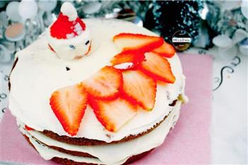 圣诞草莓裸蛋糕的做法步骤12