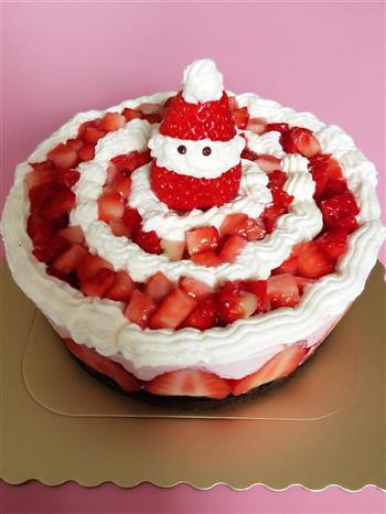 圣诞草莓酸奶慕斯蛋糕的做法步骤17