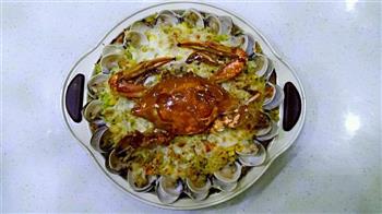 咖喱蟹配海鲜芝士焗饭的做法步骤14