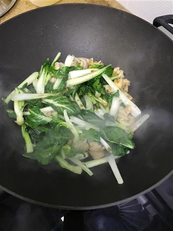 百叶结炒奶白菜的做法步骤3