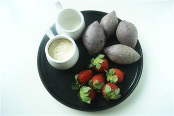 紫薯草莓大福的做法步骤1