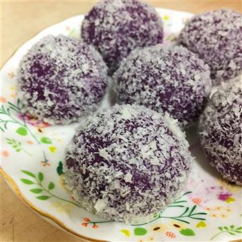 椰蓉紫薯糯米糍的做法步骤7