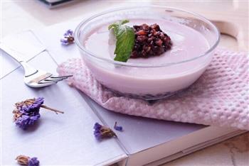 薰衣草紫米鲜奶布丁的做法图解5