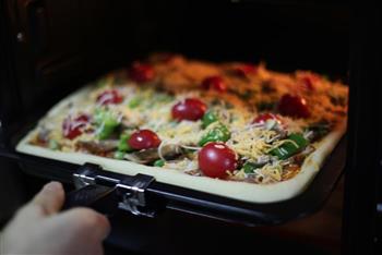 腊肉蘑菇披萨的做法图解7