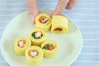 鲜虾蔬菜蛋卷 宝宝辅食微课堂的做法步骤10