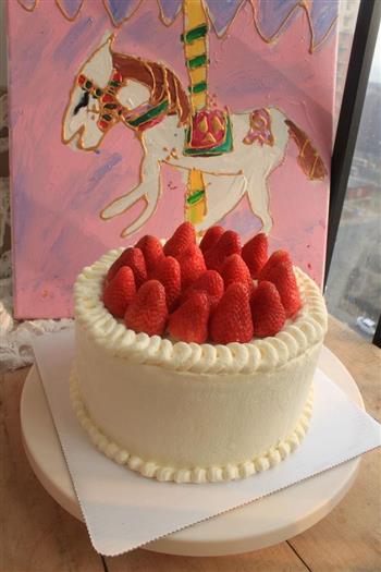 奶油草莓生日蛋糕的做法步骤15