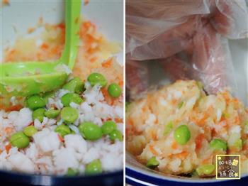 蛋皮鲜虾薯泥春卷-宝宝年夜饭的做法步骤7
