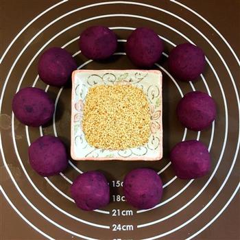 鸿运滚滚vs豆沙紫薯麻团的做法图解11