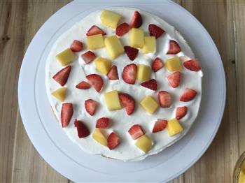8寸奶油水果蛋糕的做法步骤16