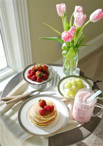 Pancake&草莓奶昔的做法图解10
