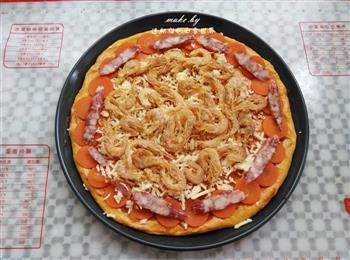 南瓜干虾健康披萨的做法图解12