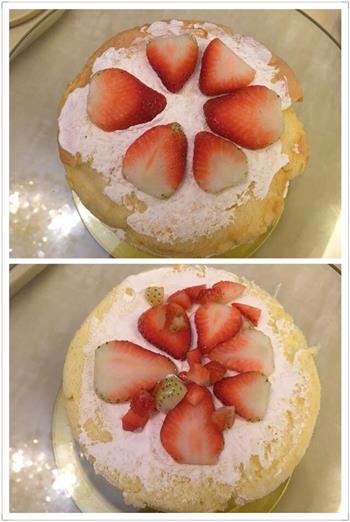 草莓夹心巧克力淋面蛋糕+草莓玫瑰花的生日祝福的做法图解6