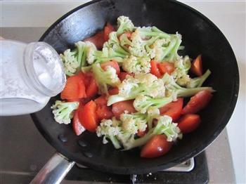 鸡蛋番茄炒菜花的做法步骤9
