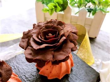 手工巧克力玫瑰花的做法步骤12