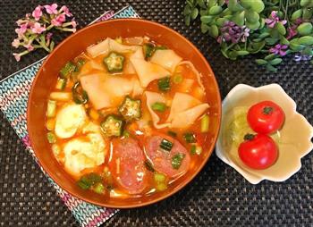 秋葵番茄面片汤的做法步骤8