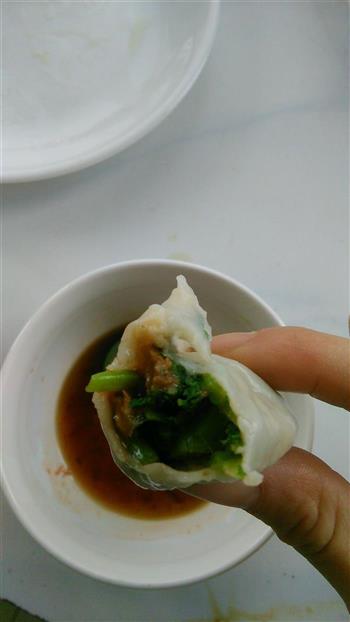 苔菜肉水饺的做法步骤7
