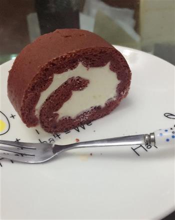 红丝绒蛋糕卷9L迷你烤箱版的做法图解13