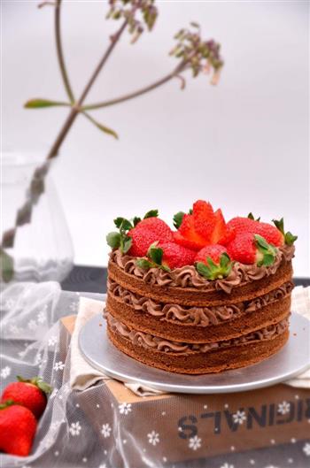 香浓巧克力草莓蛋糕的做法图解23