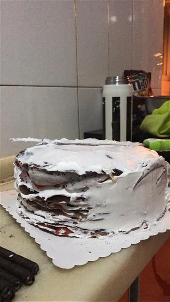 朋友生日 做的千层巧克力蛋糕的做法图解24