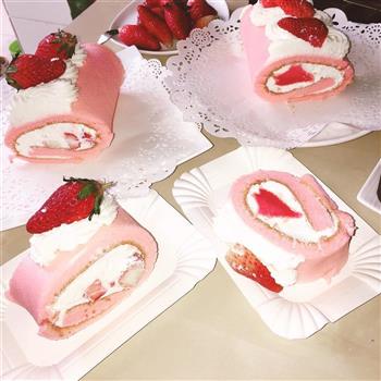 草莓蛋糕卷的做法步骤11