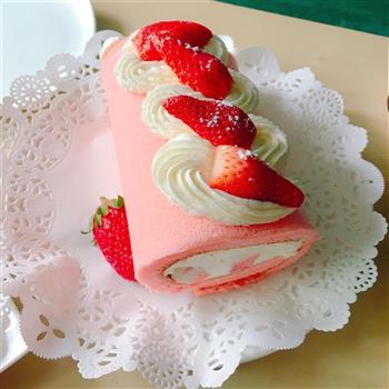 草莓蛋糕卷的做法步骤8