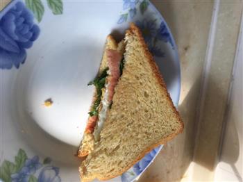 懒人快手早餐美味三明治的做法步骤5